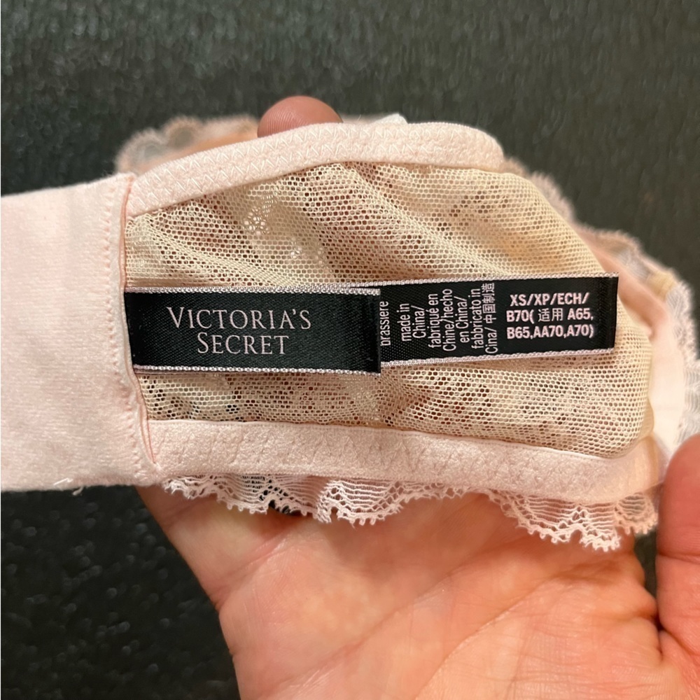 Victoria's Secret Size XS Very Sexy Bralette Pink Lace Up High Neck - Picture 4 of 5